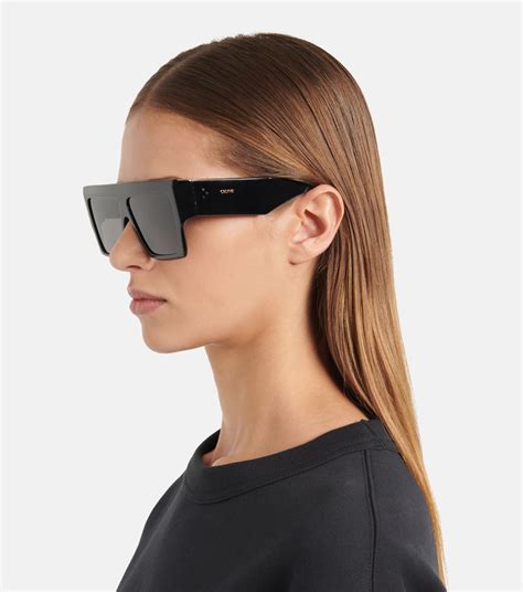 black celine sunglasses nordstrom|celine 55mm oversized square sunglasses.